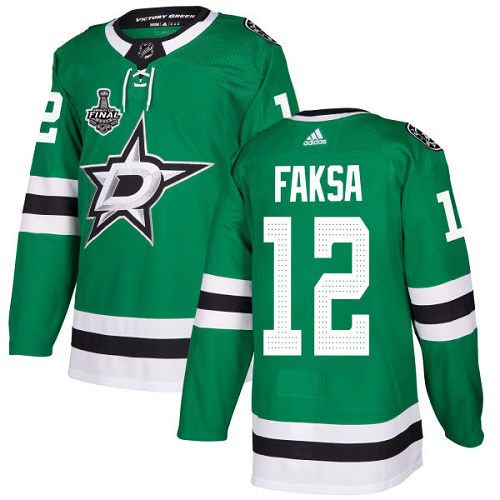 Adidas Men Dallas Stars #12 Radek Faksa Green Home Authentic 2020 Stanley Cup Final Stitched NHL Jersey->dallas stars->NHL Jersey